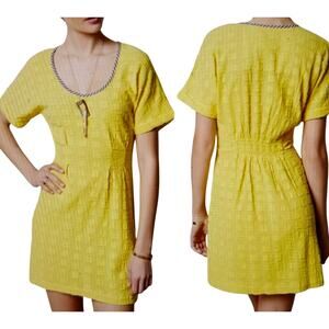 Ace & Jig Traipse Yellow Mini Dress  Size Small